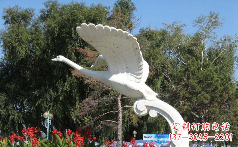 苏州白天鹅大理石雕塑
