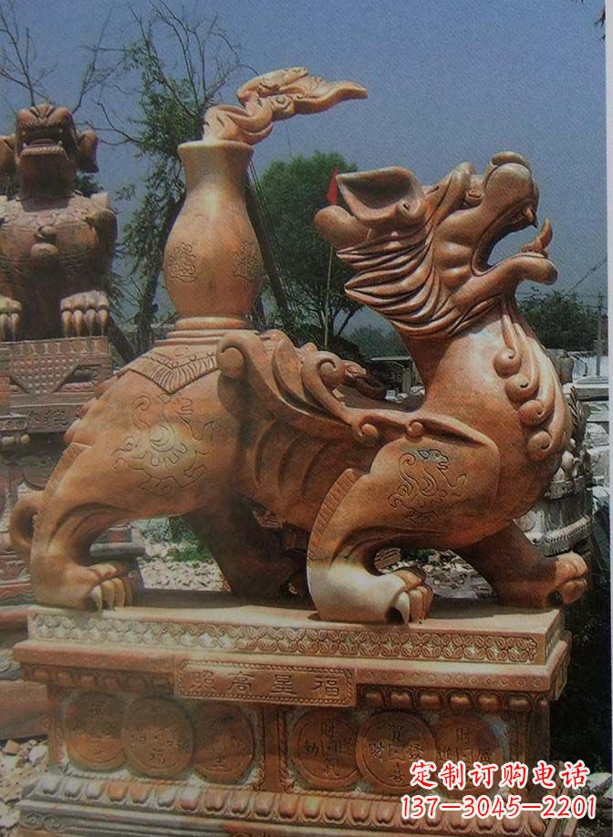 苏州古典麒麟大理石雕塑