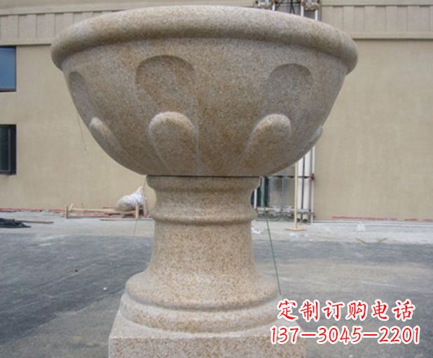 苏州别墅景观花盆石雕