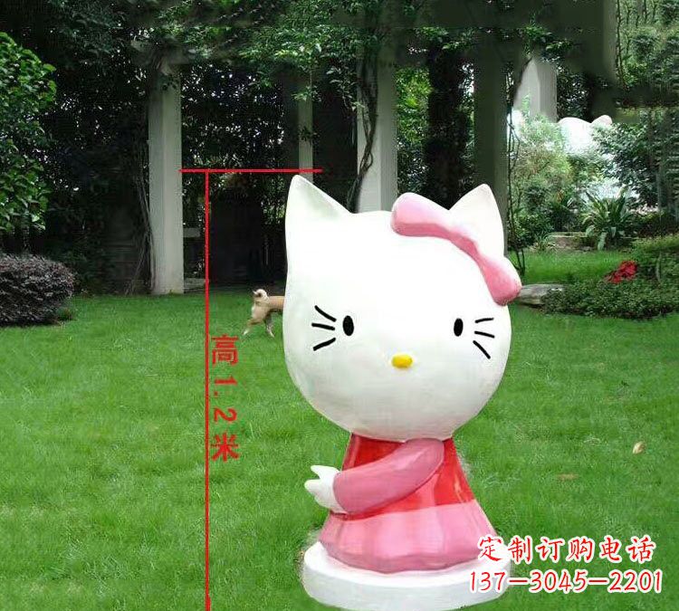 苏州玻璃钢HelloKitty卡通动物雕塑