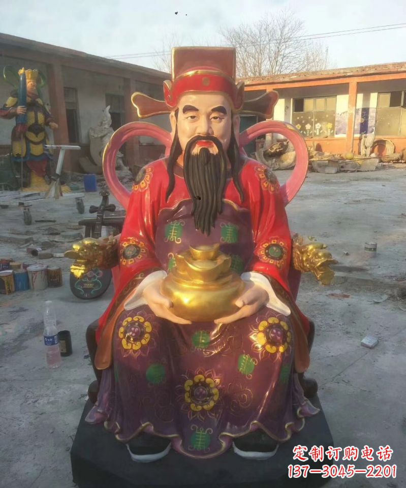 苏州玻璃钢彩绘财神