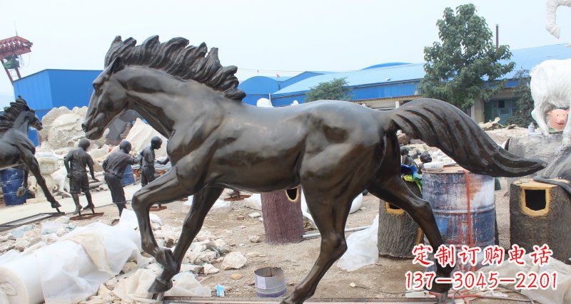 苏州玻璃钢仿铜马广场动物雕塑精美雕塑装点繁华城市