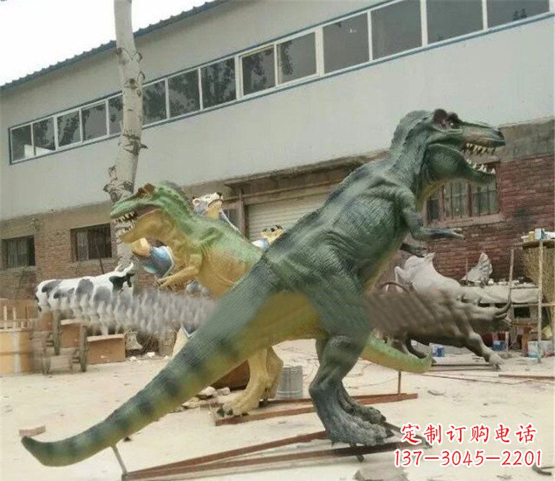 苏州玻璃钢仿真恐龙公园动物雕塑
