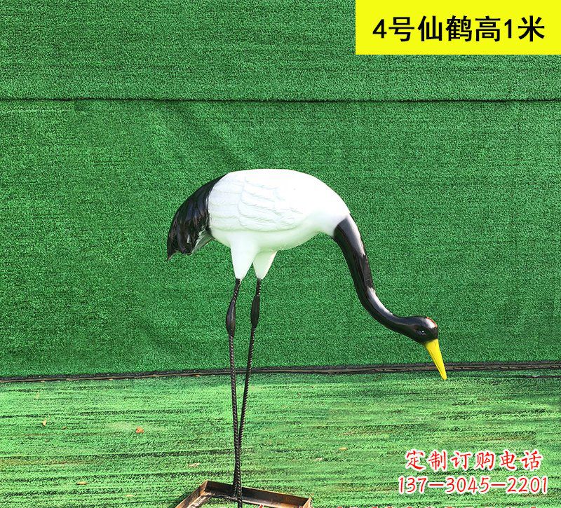 苏州玻璃钢仿真仙鹤动物雕塑