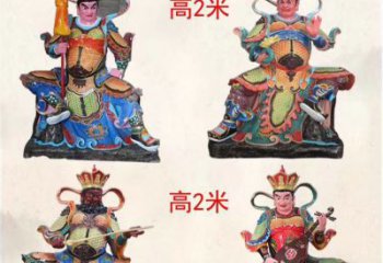 苏州玻璃钢彩绘四大天王雕塑宏伟壮观的艺术珍品