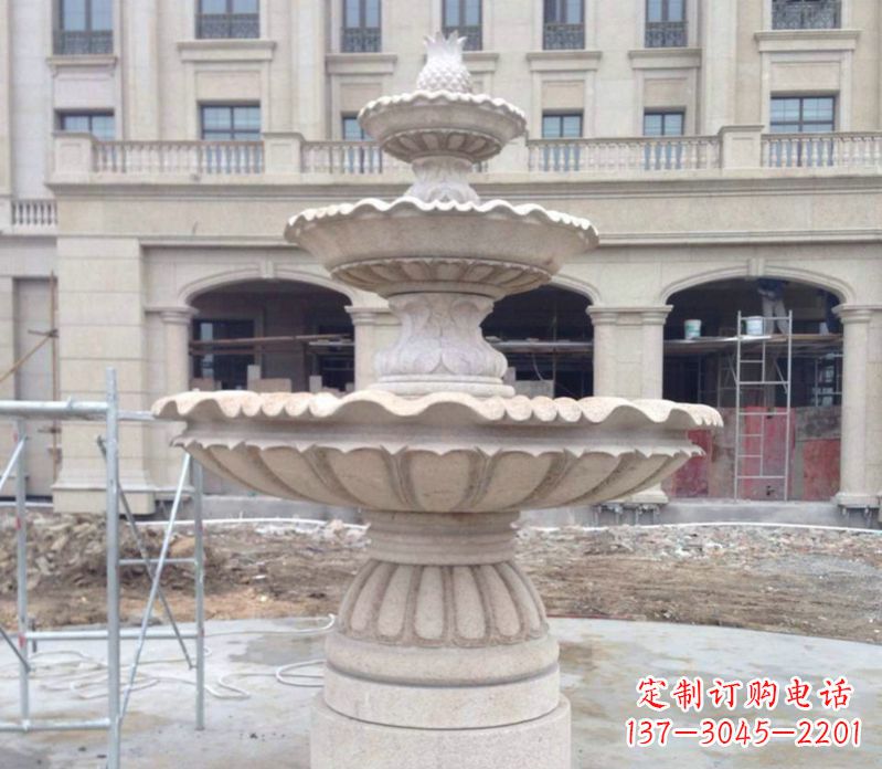 苏州菠萝多层喷泉石雕——精美而多变的艺术品
