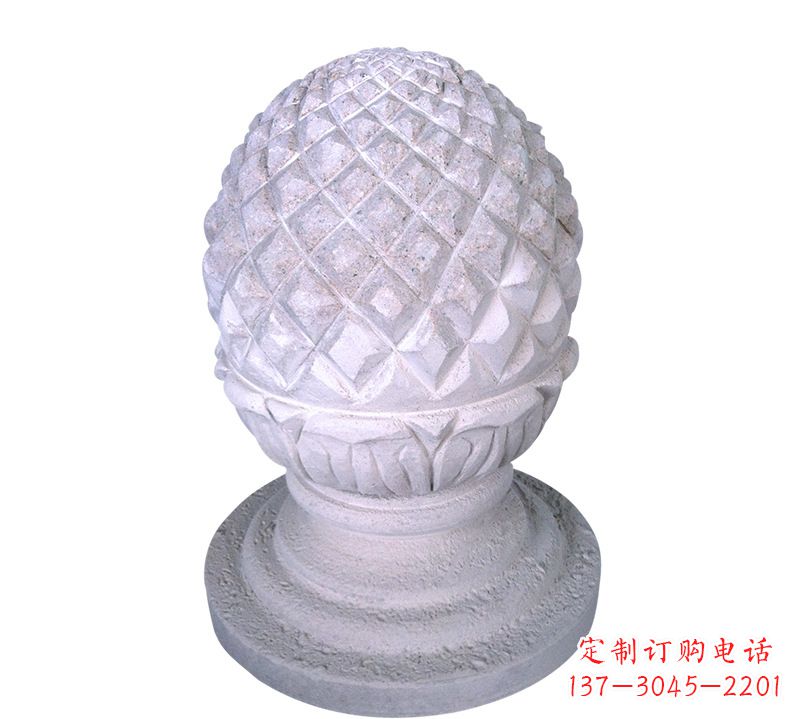 苏州菠萝雕塑艺术性的挡车路障