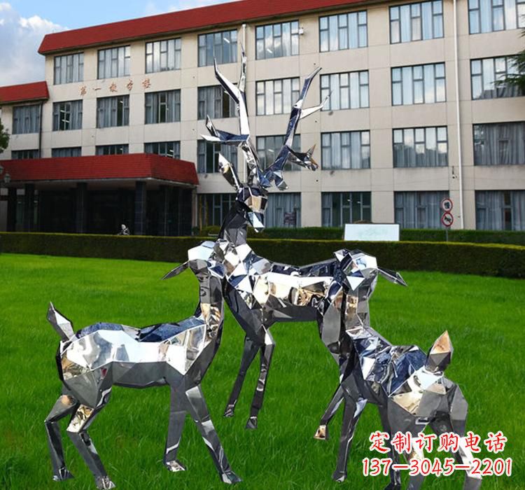 苏州不锈钢麋鹿雕塑美观耐用的艺术品