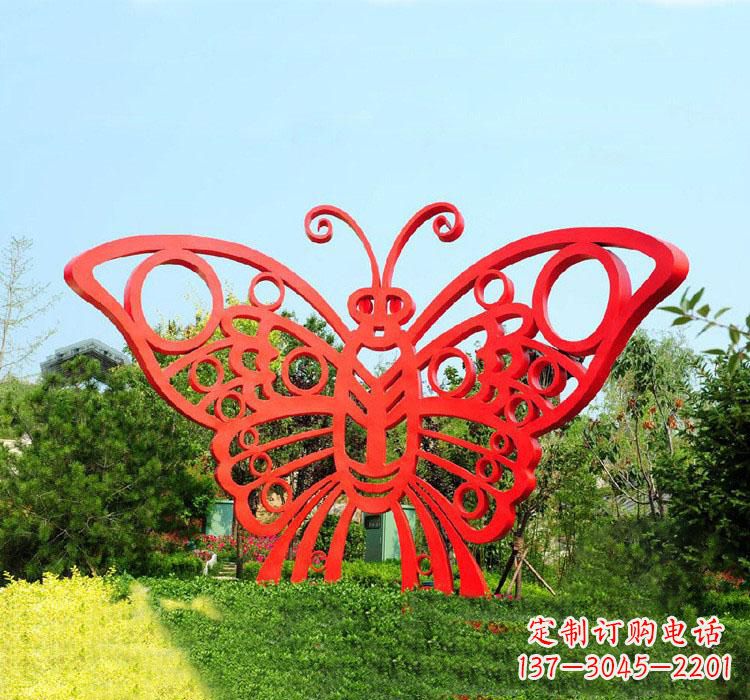 苏州不锈钢草坪艺术蝴蝶雕塑
