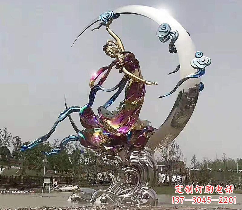 苏州不锈钢嫦娥奔月雕塑