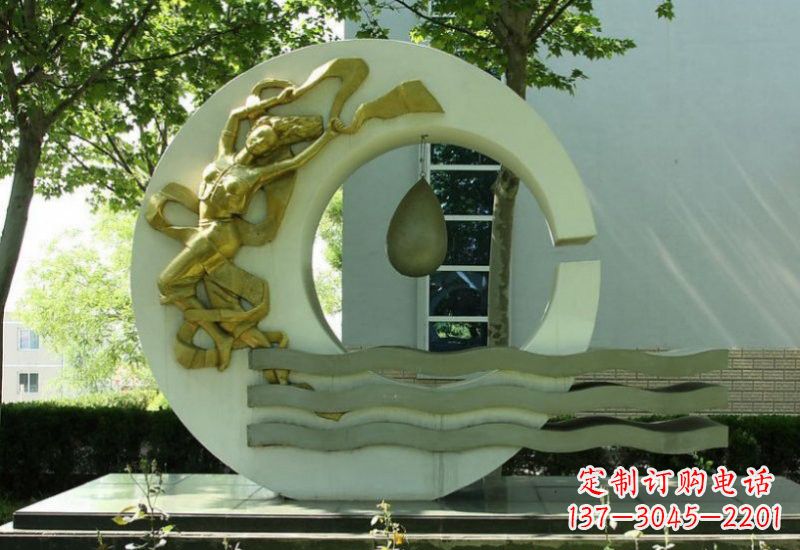 苏州不锈钢嫦娥奔月雕塑——传承中华文化