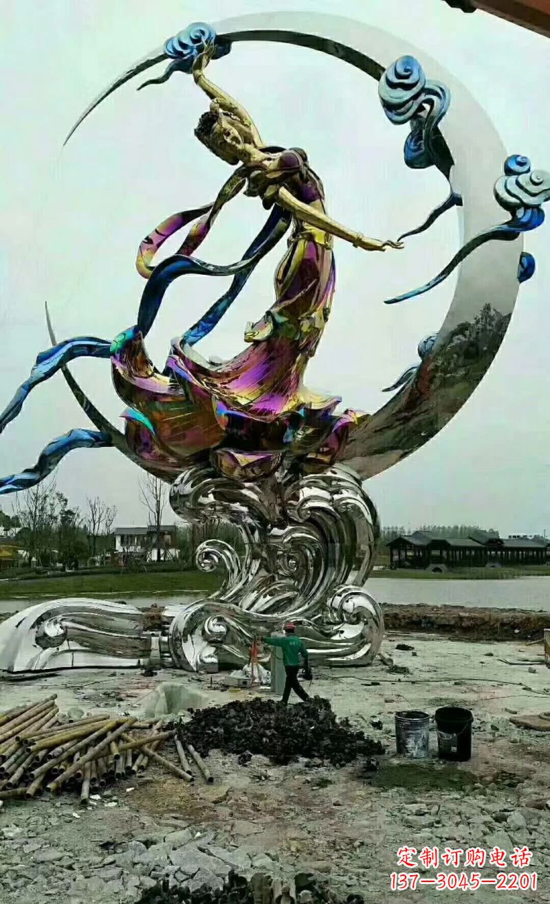 苏州不锈钢嫦娥奔月雕塑