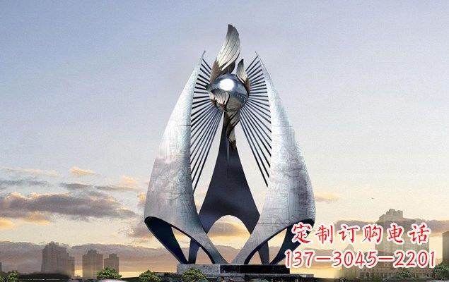 苏州不锈钢城市船帆雕塑传承海洋文化