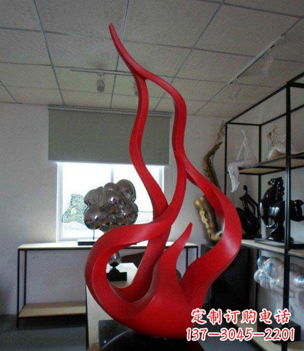 苏州精致不锈钢火苗雕塑
