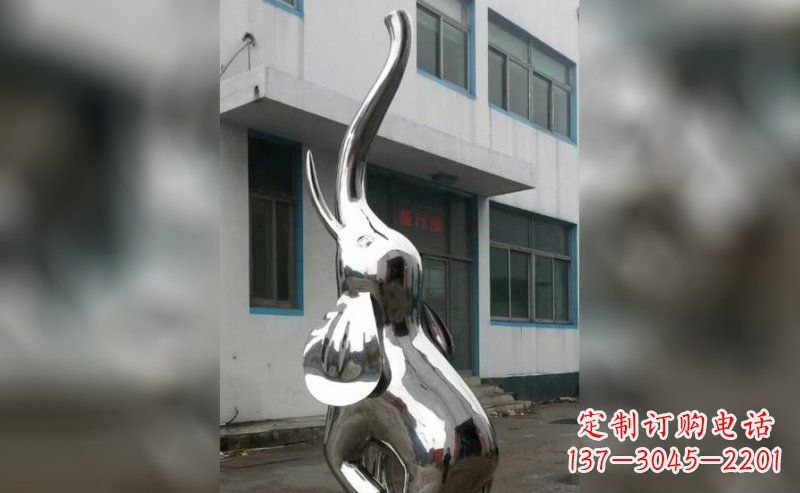 苏州精致的不锈钢大象雕塑