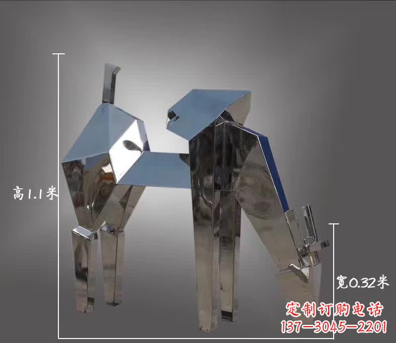 苏州不锈钢动物雕塑——鹿