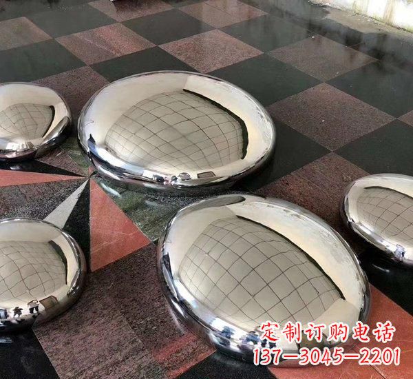 苏州精致的不锈钢鹅卵石雕塑