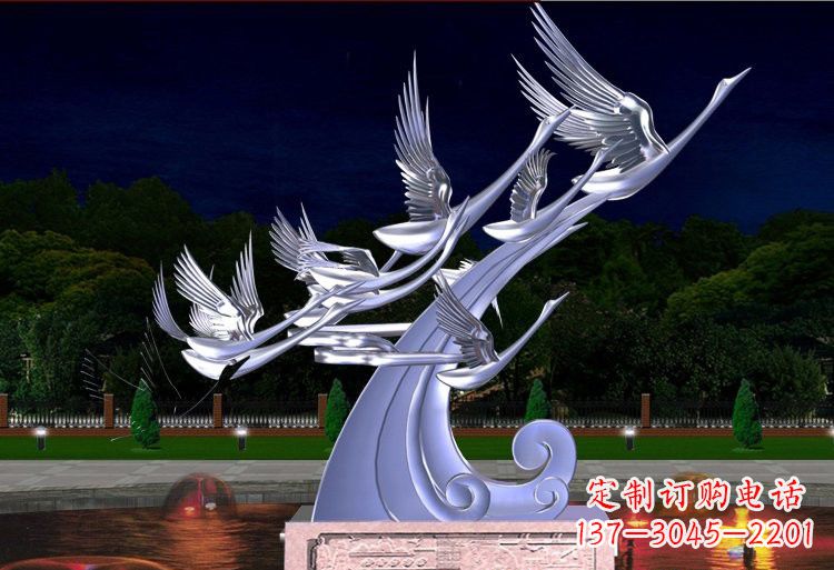 苏州不锈钢雕塑——以天鹅为灵感