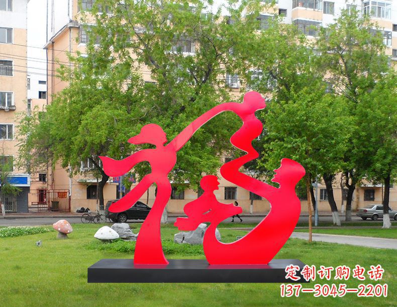 苏州不锈钢福字雕塑