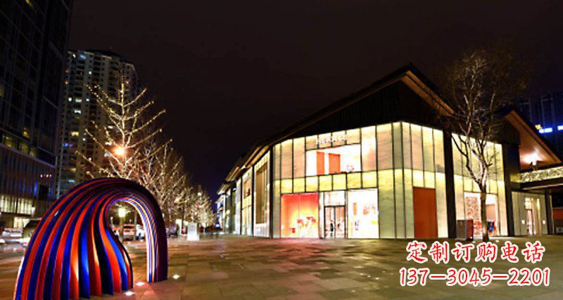 苏州不锈钢拱门雕塑——点缀街边景观
