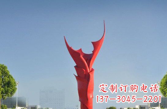 苏州不锈钢火炬雕塑——点燃友谊之火