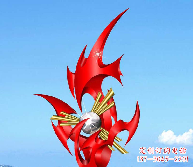 苏州不锈钢火苗雕塑