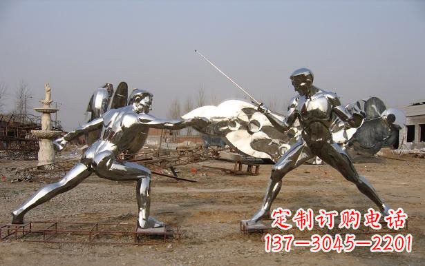 苏州不锈钢雕刻的运动员雕塑