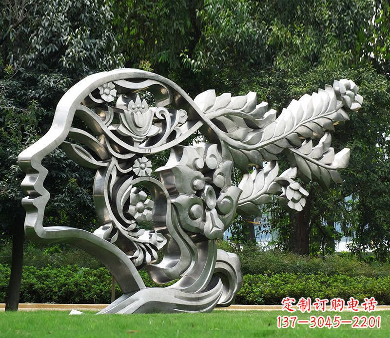 苏州不锈钢美女雕塑给空间带来灵动的美