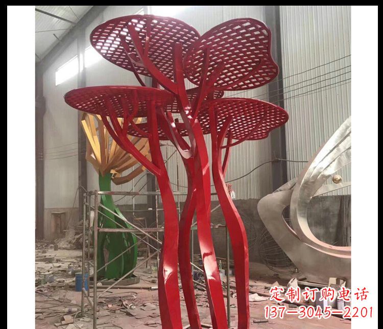 苏州不锈钢蘑菇景观雕塑
