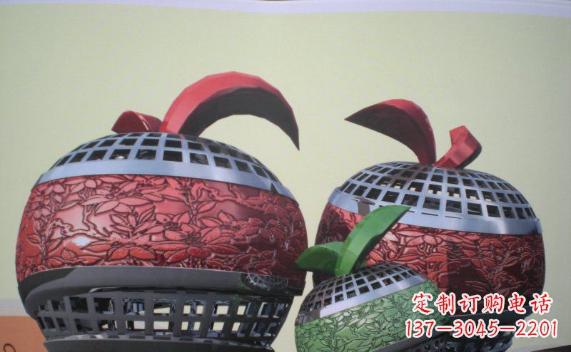 苏州不锈钢苹果雕塑