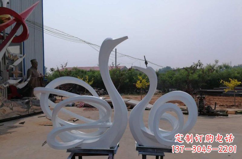 苏州精美不锈钢天鹅雕塑