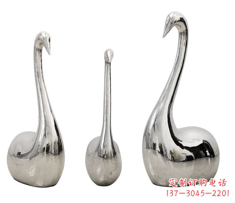 苏州精美不锈钢天鹅雕塑