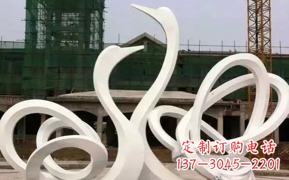 苏州不锈钢天鹅雕塑美丽而优雅