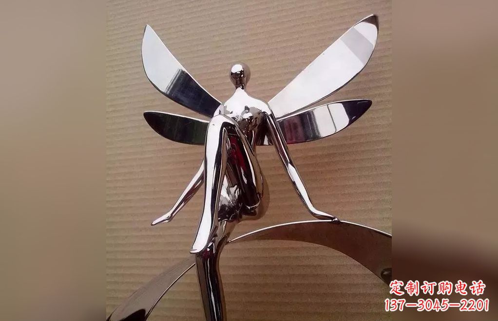 苏州不锈钢天使雕塑