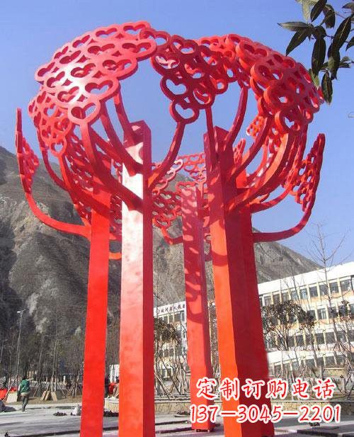 苏州不锈钢树叶雕塑