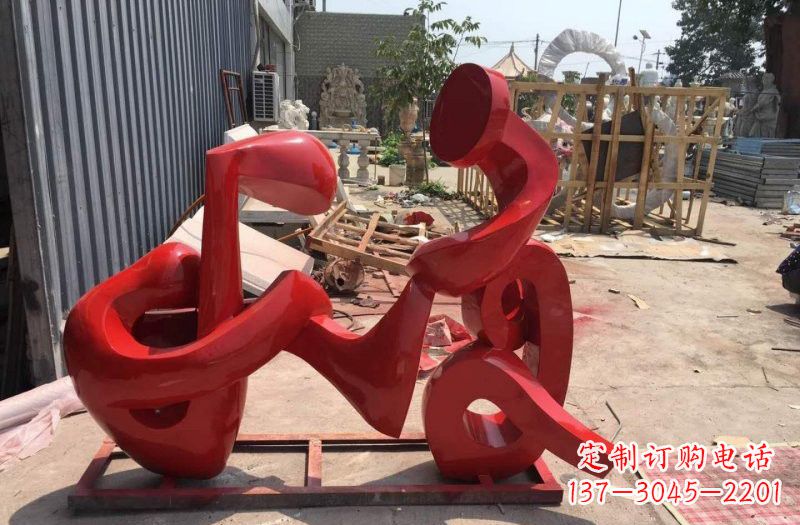 苏州不锈钢音符雕塑传递美丽的音乐