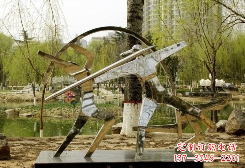 苏州不锈钢运动员雕塑