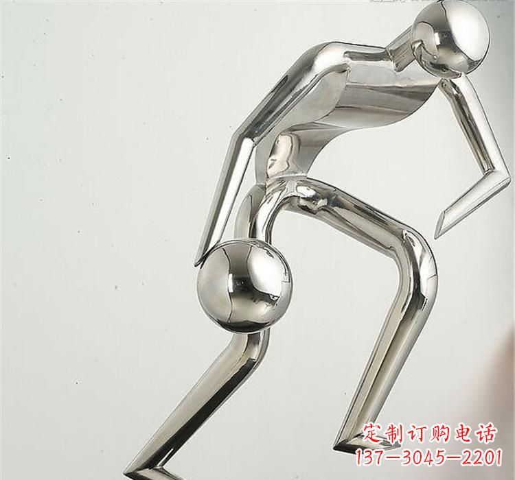 苏州不锈钢保龄球雕塑——抽象人形美学之精华