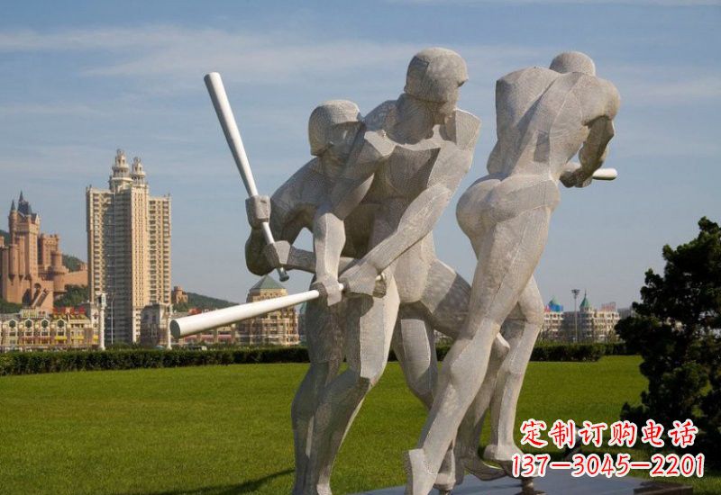 苏州棒球雕塑象征着美好回忆