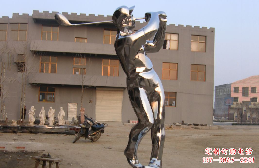 苏州不锈钢打造高尔夫球雕塑