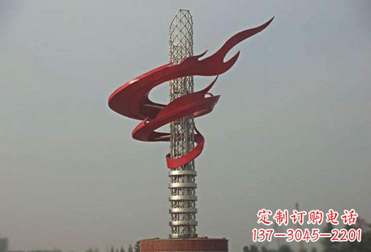 苏州不锈钢大型火炬雕塑