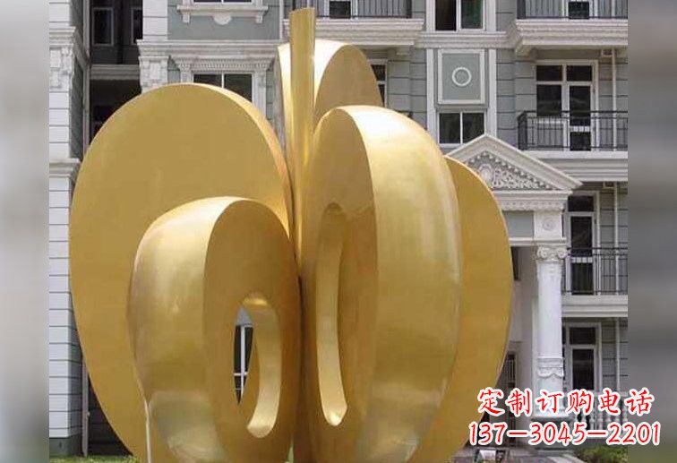 苏州不锈钢大型苹果雕塑