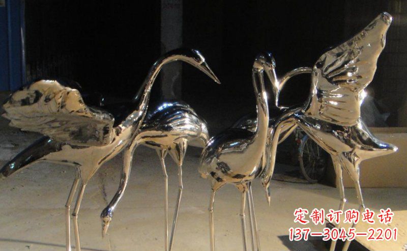 苏州仙鹤雕塑不锈钢锻造的精美艺术