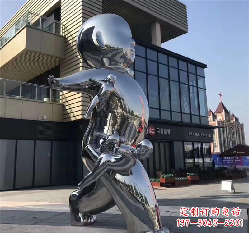 苏州不锈钢儿童雕塑精致的艺术之作