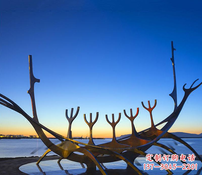 苏州帆船雕塑精致的海洋艺术品