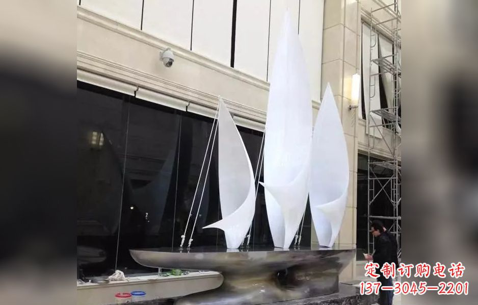 苏州不锈钢帆船海洋迷人的雕塑