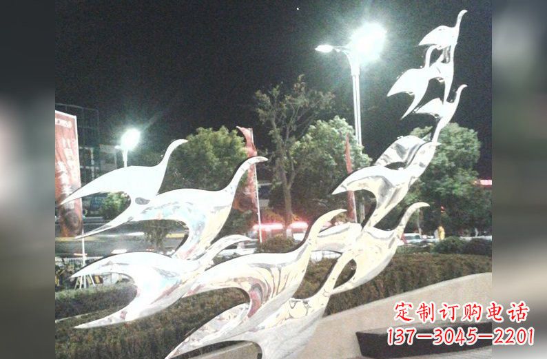 苏州不锈钢大雁雕塑一种高雅的艺术美学