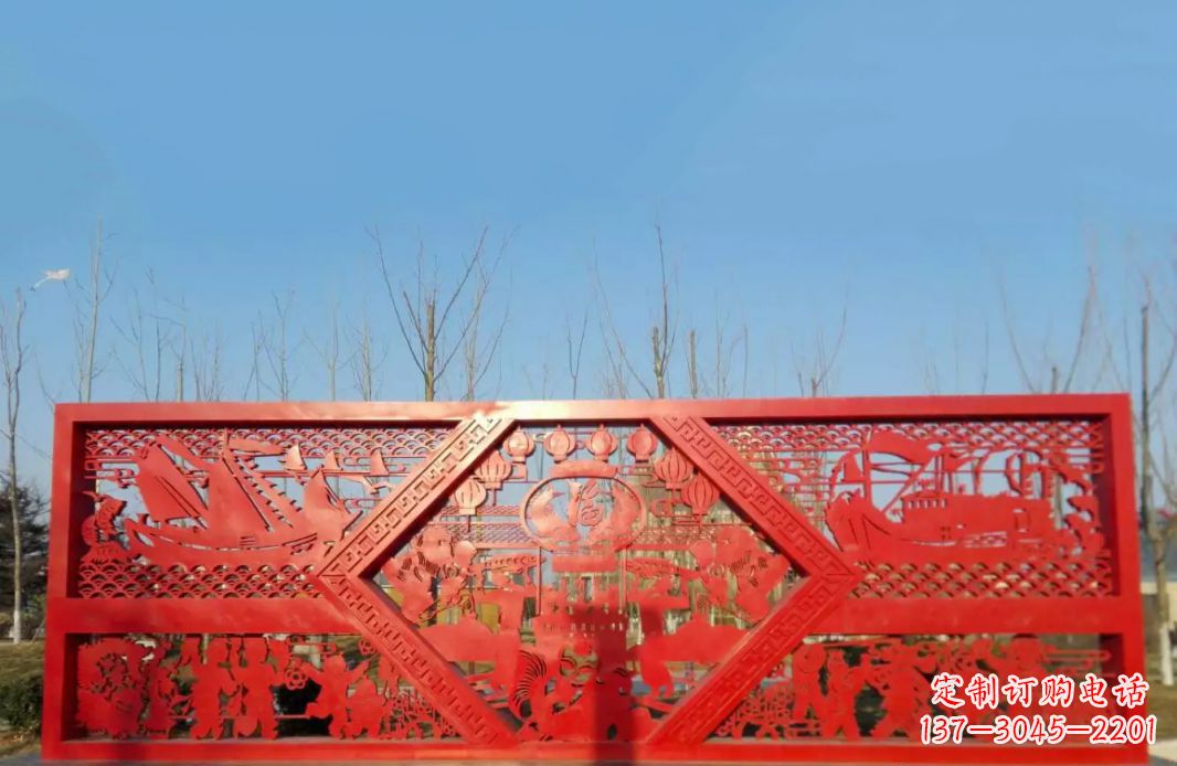 苏州不锈钢福字雕塑——点亮广场景观