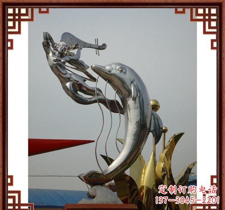 苏州不锈钢海豚雕塑——美丽的海洋艺术