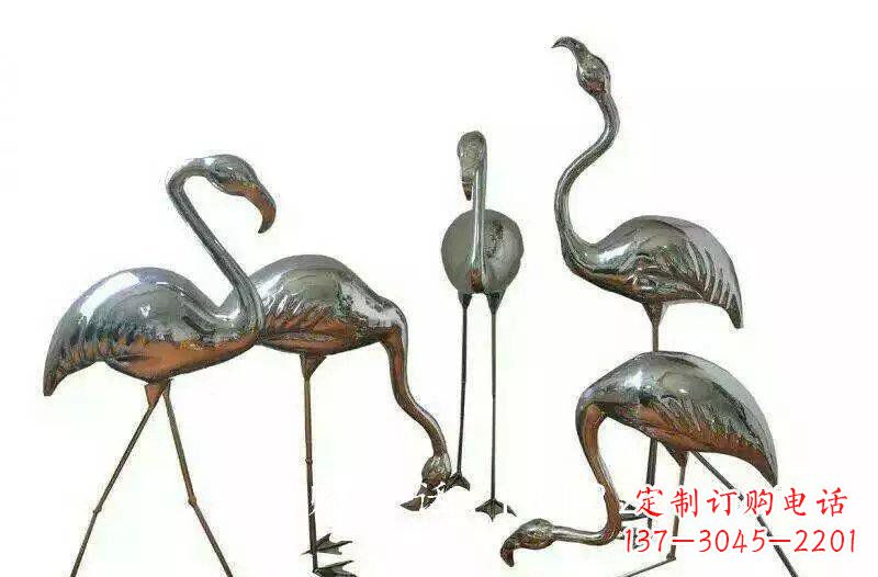 苏州不锈钢火烈鸟雕塑——美丽的自然之美
